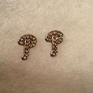 Go Phillies! Silver Stud Earrings Phillies or P